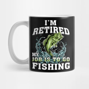 I'm Retired My Job Is To Go Fishing Mug